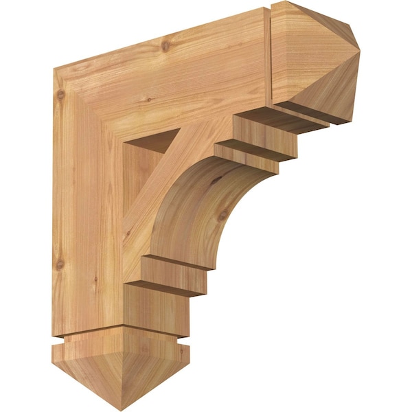 Ekena Millwork Merced Arts & Crafts Smooth Bracket, Western Red Cedar, 5 1/2"W x 20"D x 20"H BKT06X20X20MRC03SWR - main